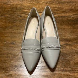 🆕|Cole Haan| Mabel Skimmer Gray Leather Pointed Toe Flats Size 7